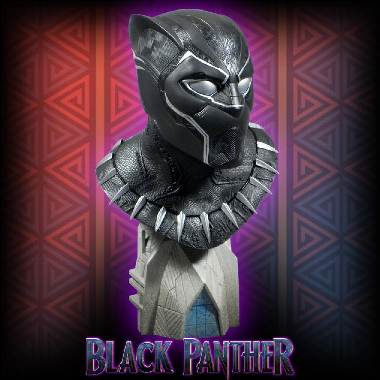 Diamond Select Toys Legends in 3-D Black Panther Bust sculpted by Rocco Tartamella and painted by Jim Rowell